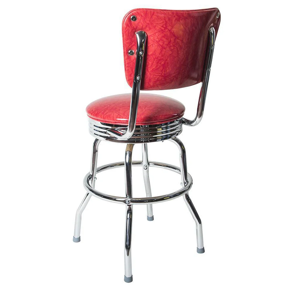 Chrome Diner Chair Back Bar Stool - Image 4