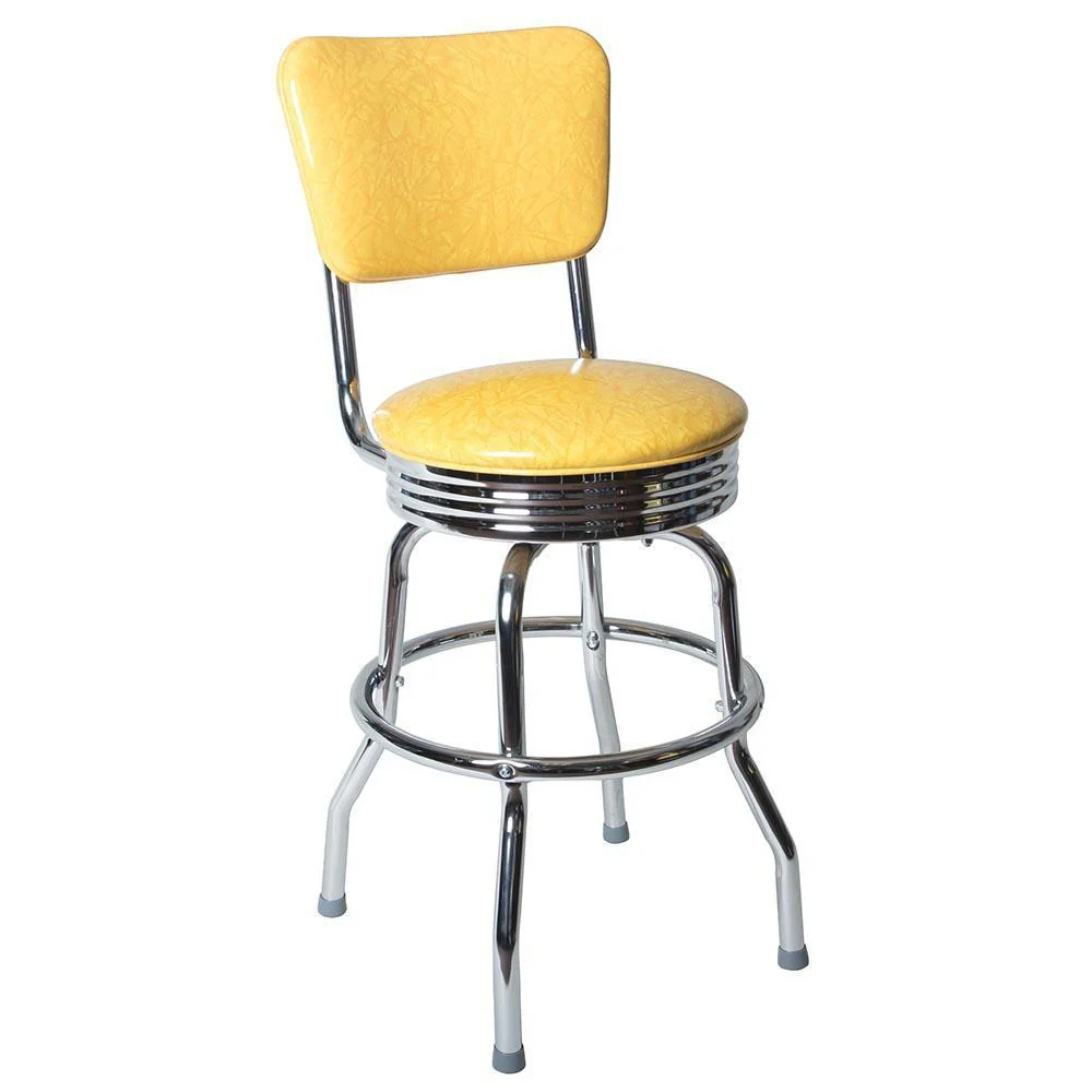 Chrome Diner Chair Back Bar Stool - Image 5