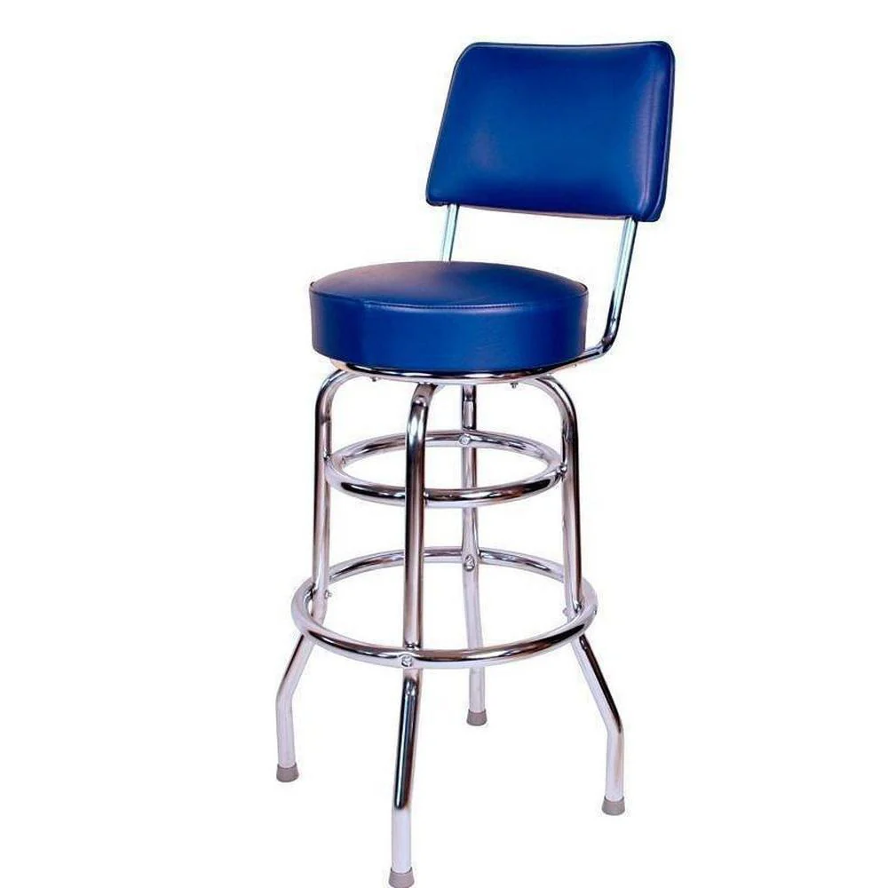 Double Ring Bar Stool with Back - Image 5
