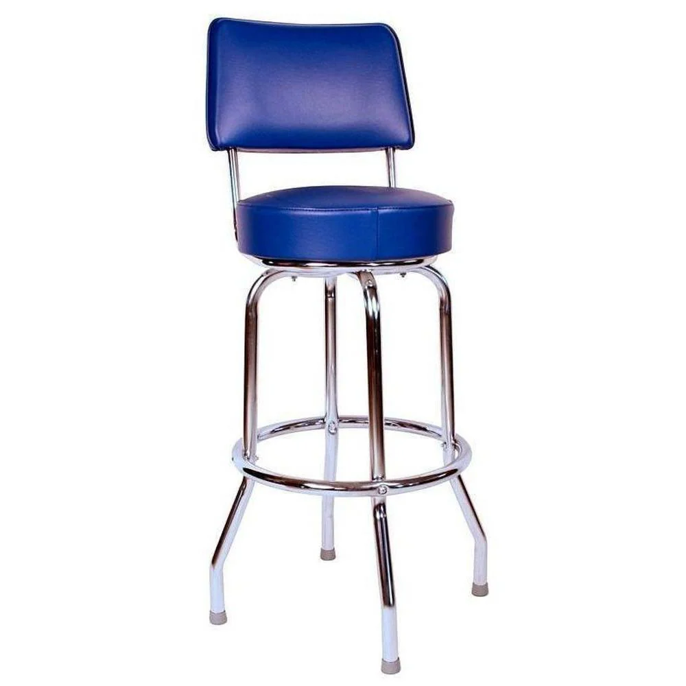 Single Ring Bar Stool with Back - Image 3