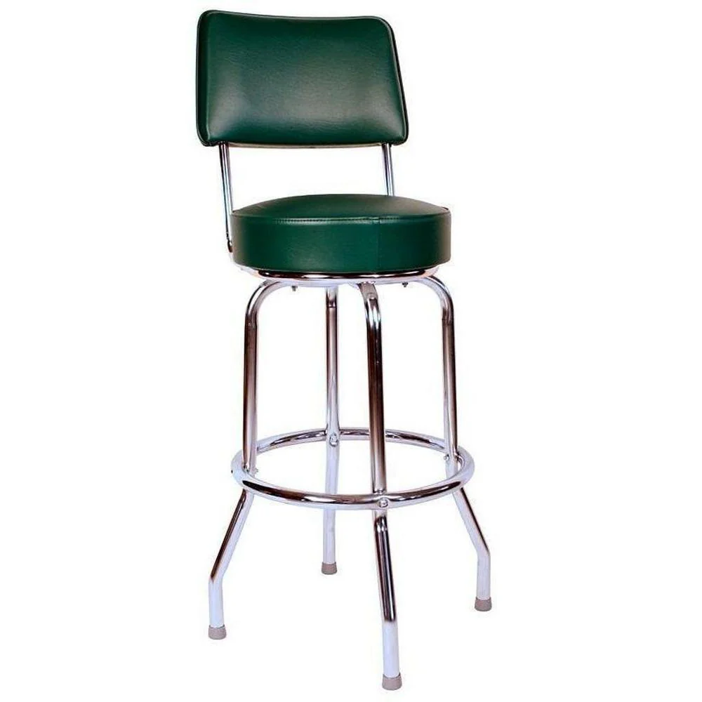 Single Ring Bar Stool with Back - Image 4
